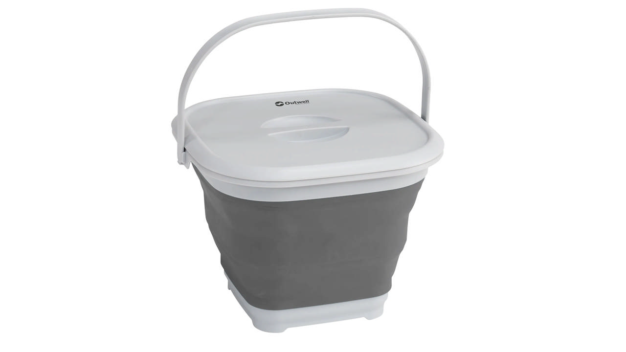 Outwell Collaps Bucket Square w/lid Grey Mist