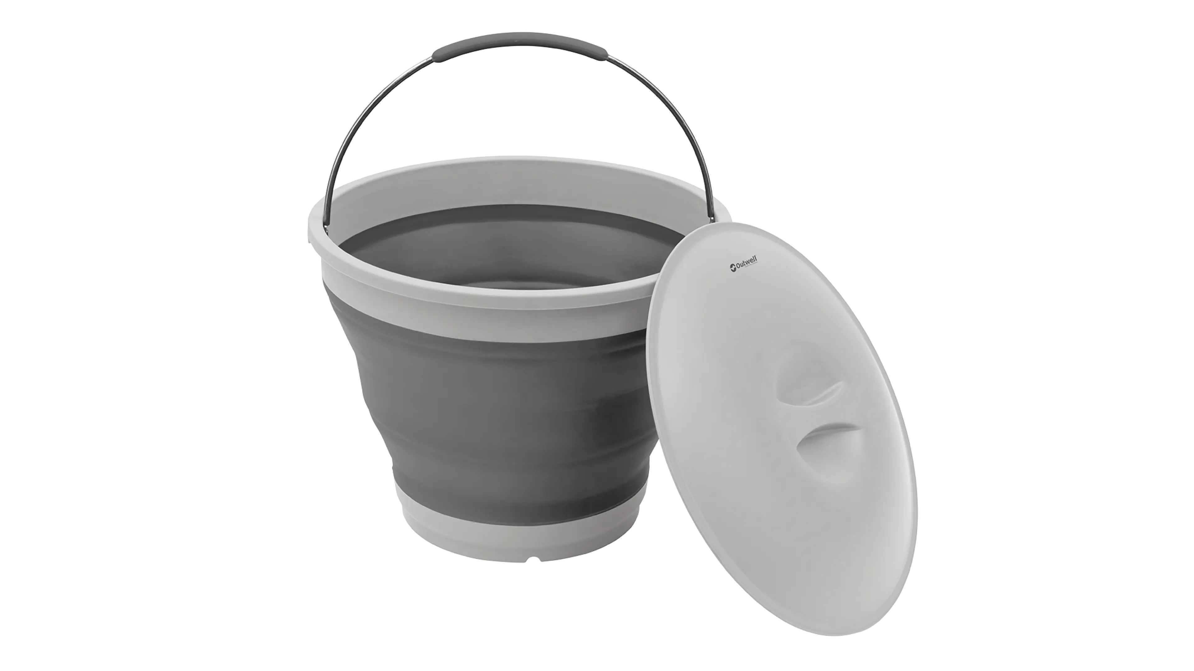 Outwell Collaps Bucket Round w/lid Grey Mist